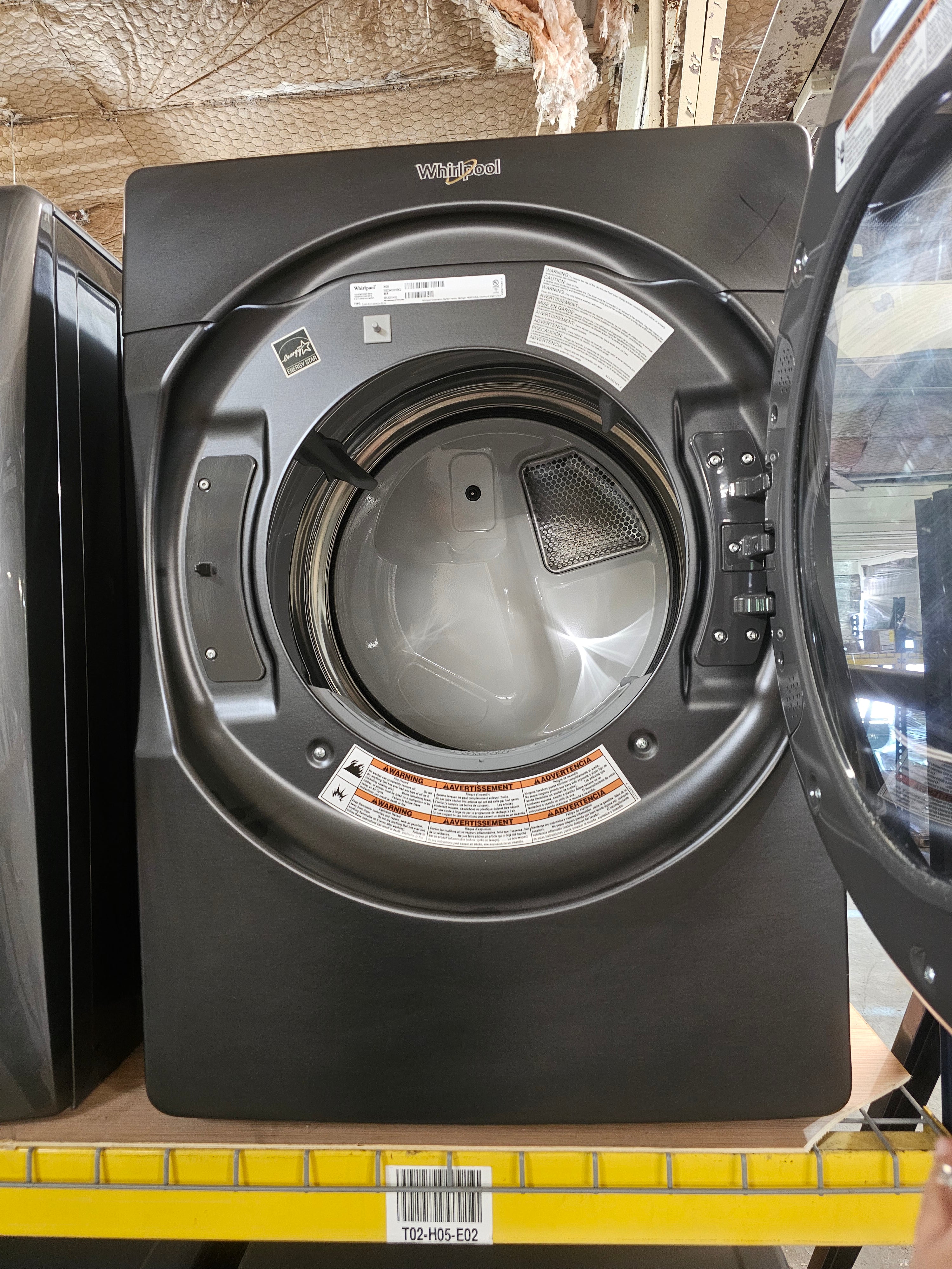 Whirlpool 7.4 cu. ft. 240-Volt Chrome Shadow Stackable Smart Electric Vented Dryer with Remote Start, ENERGY STAR